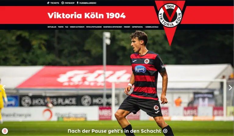 Viktoria Köln Website vor dem Relaunch