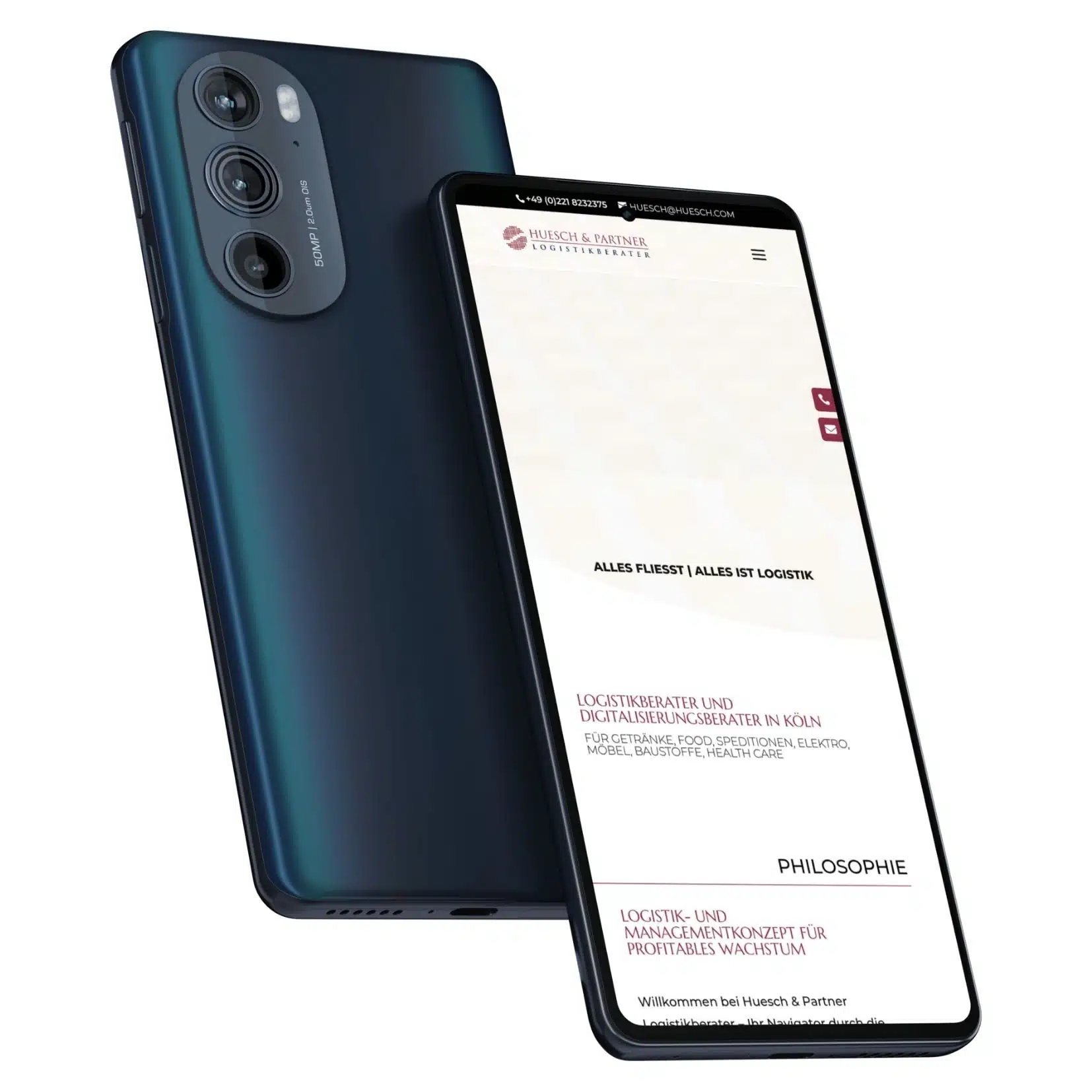 Webdesign Köln Referenz Huesch & Partner Logistikberater