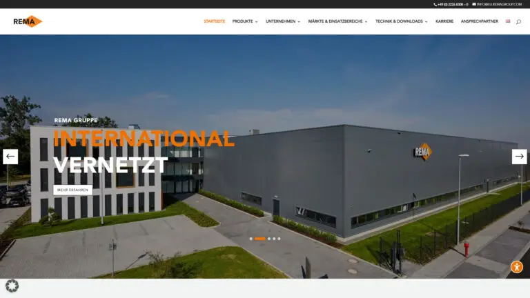 REMA Gruppe Website nach dem Relaunch