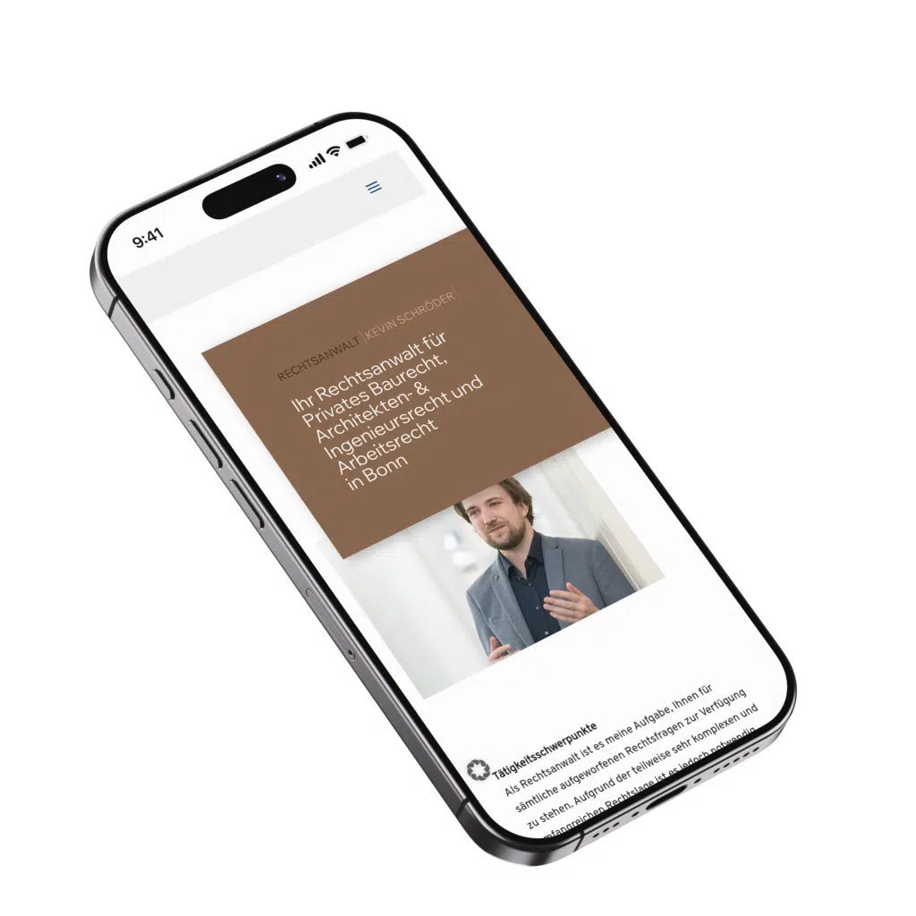 Webdesign Köln Referenz Rechtsanwalt Kevin Schröder
