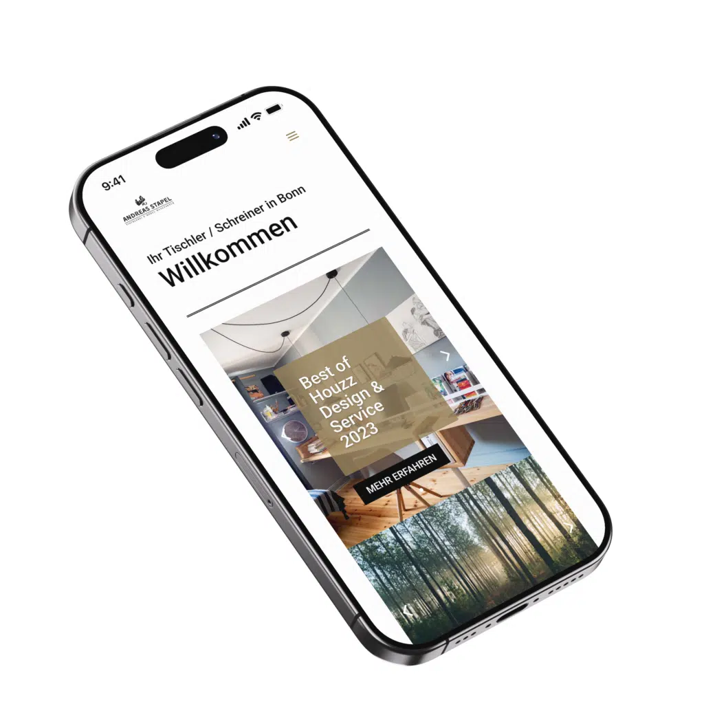 Webdesign Köln Referenz Tischlerei Andreas Stapel